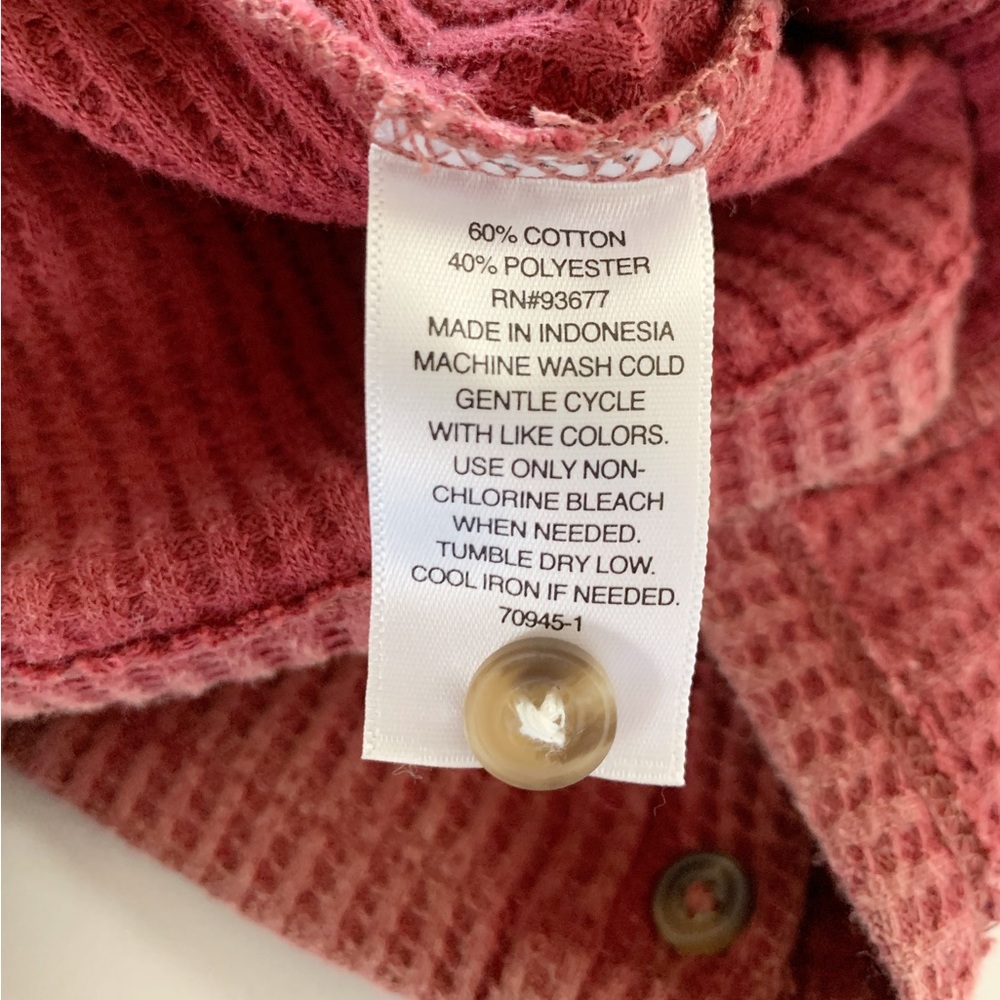 ARIZONA Long Sleeve Button Down Sexy Scoop Neck Knit Top In French Caber… - Picture 6 of 7